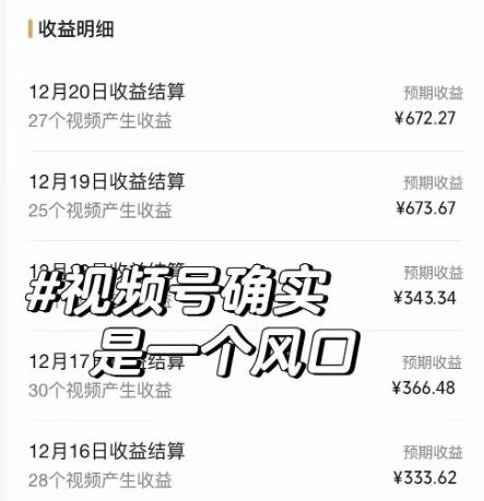 抖音、视频号全新玩法，利用软件生成100%原创视频，单日收益673.67 ？